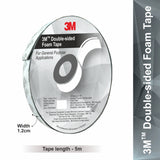 3M 1600 IG DC 1mm Grey Double Sided Foam tape - Genral Purpose - Indoor use