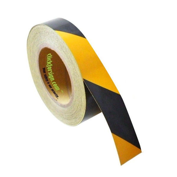 clickforsign Yellow/Black Hazard Safety Reflective Tape 1 inch 50 ft