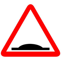 Reflective Speed Breaker ,  Bump Ahead Traffic Cautionary Warning Sign Board