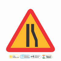 Reflective Right Traffic Lane Cautionary Warning Sign Board