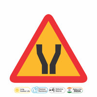 Reflective Dual Carriageway Cautionary Warning Sign Board