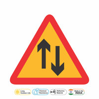Reflective Two Way Operation Cautionary Warning Sign Board
