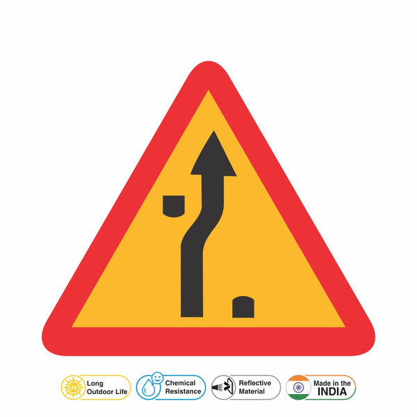 Reflective Traffic Diversion On other Carriageway Cautionary Warning Sign Board