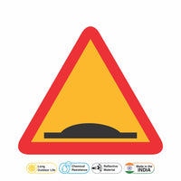 Reflective Speed Breaker Traffic Cautionary Warning Sign Board