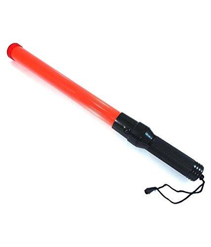 Outdoor Safety Traffic Signal Warning LED Light with Flashing Wand Baton (Red)
