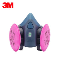 3M Medium Half Facepiece Reusable Respirator 7502, Respiratory Protection, Medium + 2091 P100 Filters