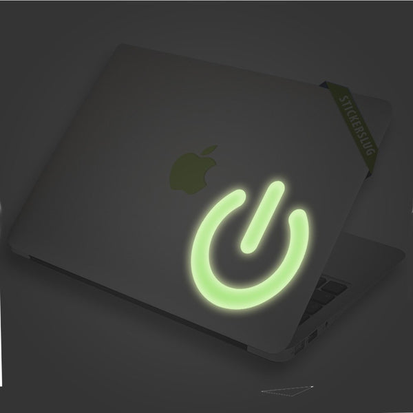clickforsign Glow in the dark Power Button Decal high Quality self adhesive V...