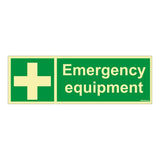 Glow In The Dark Emergency Equipment Safety Sign Board For Walls and door