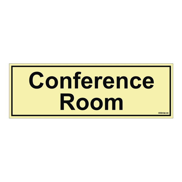 Glow in the dark Conference Room Sign Board for walls and doors