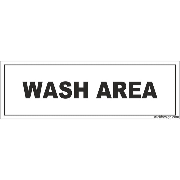 Wash Area Sign Board