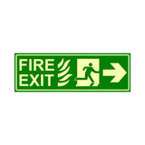 Glow in The Dark Emergency Fire Exit Sign Right Arrow