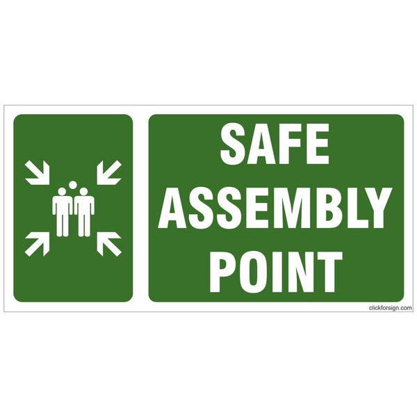 Glow in Dark Safe Assembly Point Sign Board