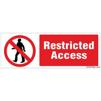 Restricted Access Sign Board for walls and doors