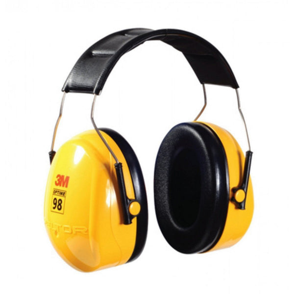 3M EP3M-H9A PELTOR Optime 98, H9A Over-the-Head Earmuffs, Yellow, Pack of 1 , Hearing Protection