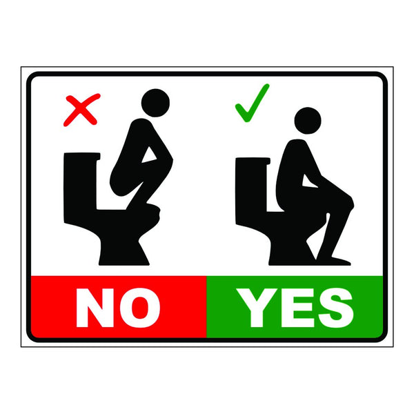 Funny Toilet/Washroom Usage Instruction Sign Board (200 x 150 mm)