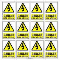 Danger High Voltage Sign Sticker for walls and doors