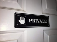 Private Entry Restricted Sign Aluminum Sign - Easy to Mount Weather Resistant Long Lasting Ink Size (9" x 3")