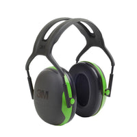 3M Peltor X1A Over-the-Head Earmuffs, Black and Green , Hearing Protection