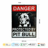 Beware of Pitbull Dog Sign Board for Walls, Doors and Gates (Reflective)