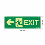 Glow in The Dark Emergency Exit Sign Left Arrow