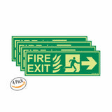 Glow in The Dark Emergency Fire Exit Sign Right Arrow