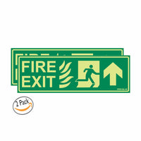Glow in The Dark Emergency Exit Sign up Arrow