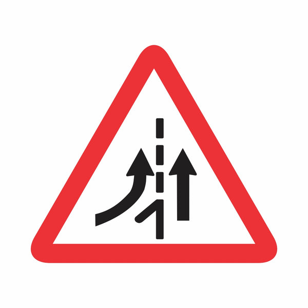 Reflective Merging Traffic Ahead (From Left) Cautionary Warning Sign Board