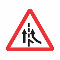 Reflective Merging Traffic Ahead (From Right) Cautionary Warning Sign Board