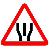 Reflective Start Of Dual Carriageway Cautionary Warning Sign Board