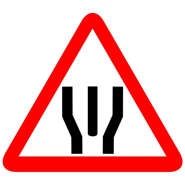 Reflective Start Of Dual Carriageway Cautionary Warning Sign Board