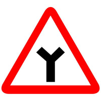 Reflective Y Intersection Traffic Cautionary Warning Sign Board