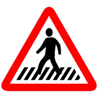 Reflective Pedestrian Crossing Cautionary Warning Sign Board