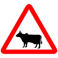 Reflective Cattle Crossing Traffic Cautionary Warning Sign Board