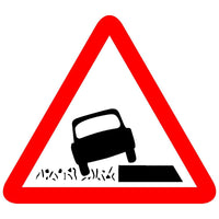 Reflective Dangerous Ditch Traffic Cautionary Warning Sign Board