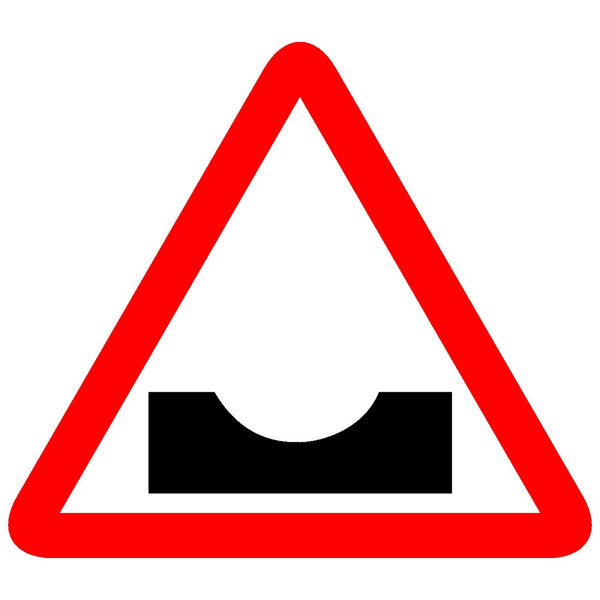 Reflective Dangerous Dip Traffic Cautionary Warning Sign Board
