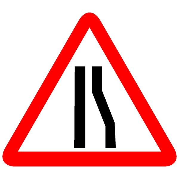 Reflective Reducted Carriageway Right Lane (S) Cautionary Warning Sign Board
