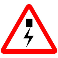 Reflective Overhead Cables Cautionary Warning Sign Board