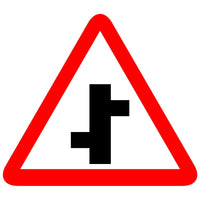 Reflective Staggered Intersection Cautionary Warning Sign Board